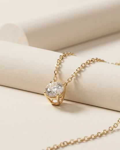 Portico Solitaire Pendant Necklace