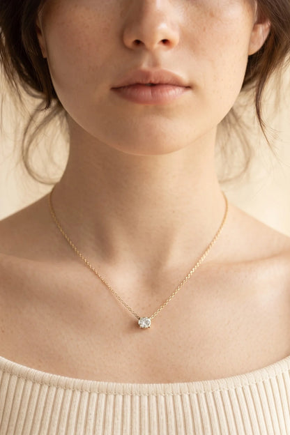 Portico Solitaire Pendant Necklace