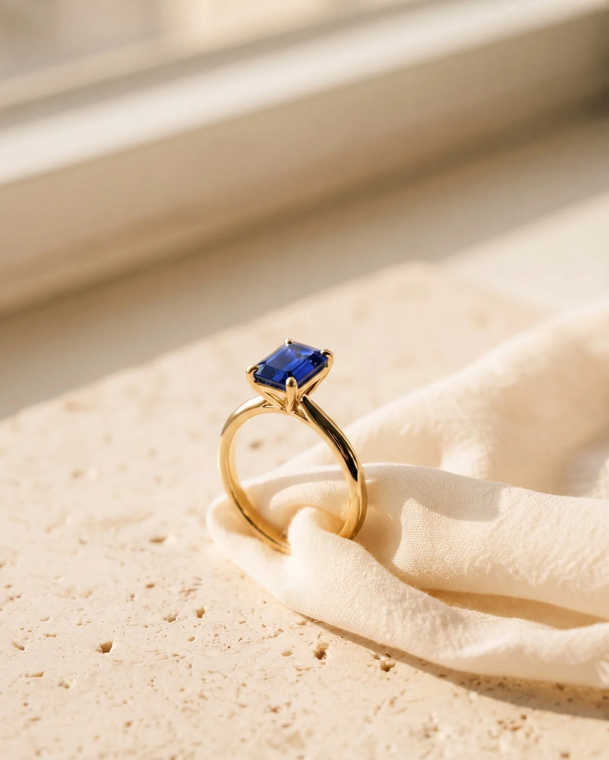 Solstice Emerald Solitaire Ring