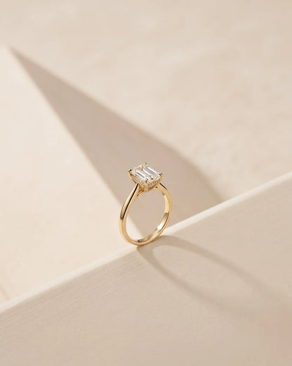 Solstice Emerald Solitaire Ring