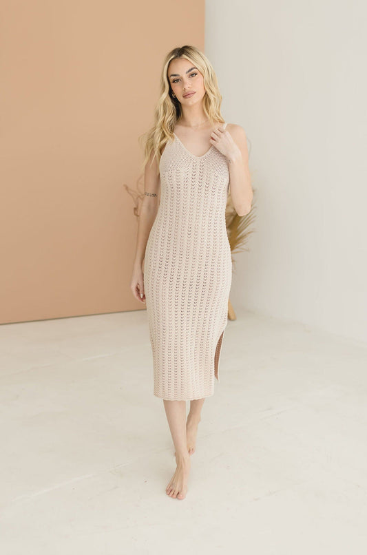 Tamra Crochet Midi Dress